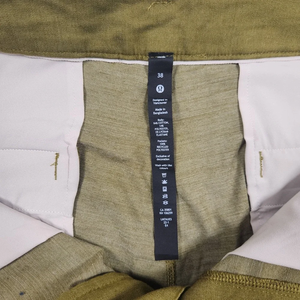 Lululemon Commission Short Mens 38 Juniper‎ Green Classic-Fit 9